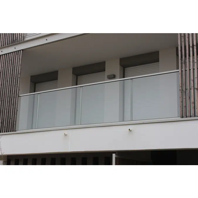 Klair - garde-corps vitré axé | pose sur dalle 