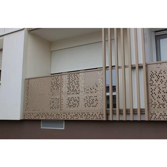 Karactère - garde-corps tôlé filant | pose nez de dalle