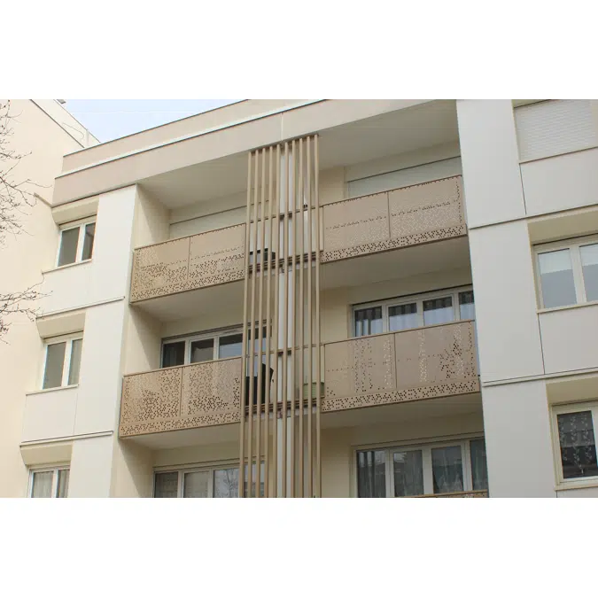 Karactère - garde-corps tôlé filant | pose nez de dalle