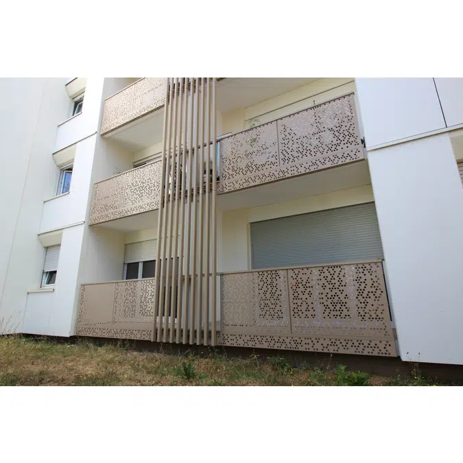 Karactère - garde-corps tôlé filant | pose nez de dalle