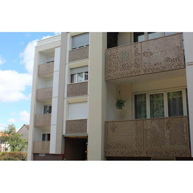 Karactère - garde-corps tôlé filant | pose nez de dalle