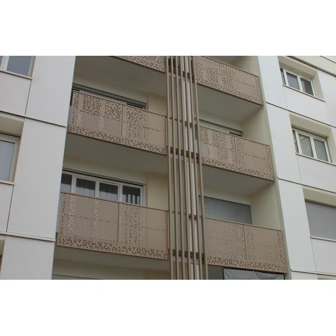 Karactère - garde-corps tôlé filant | pose nez de dalle