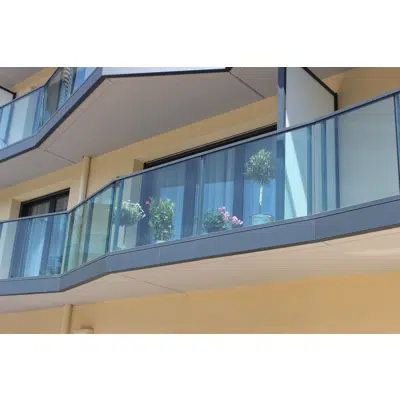 Image for Klair - garde-corps vitré axé | pose nez de dalle 