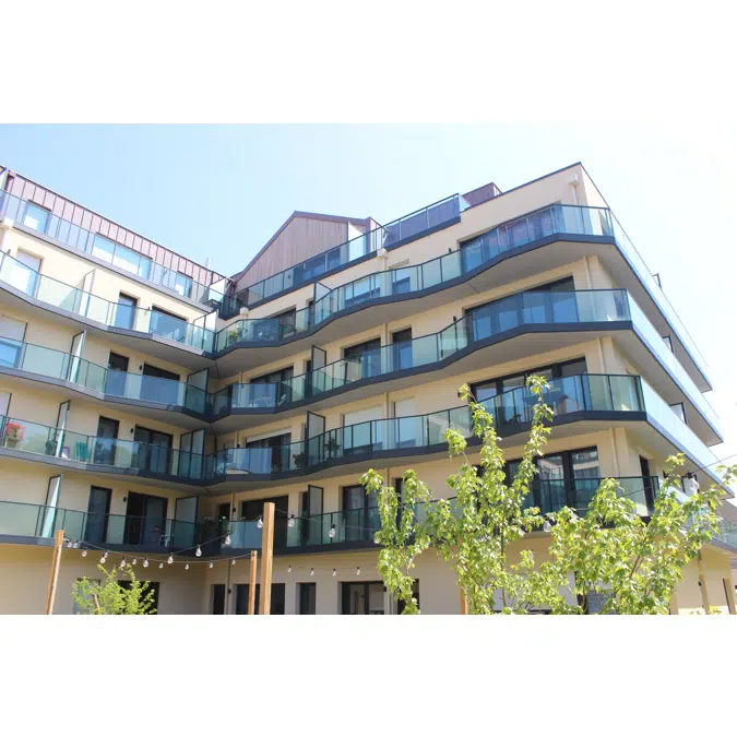 Klair - garde-corps vitré axé | pose nez de dalle 