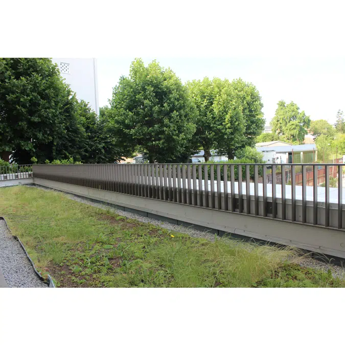 Kapitale - garde-corps barreaudé axé | pose nez de dalle 