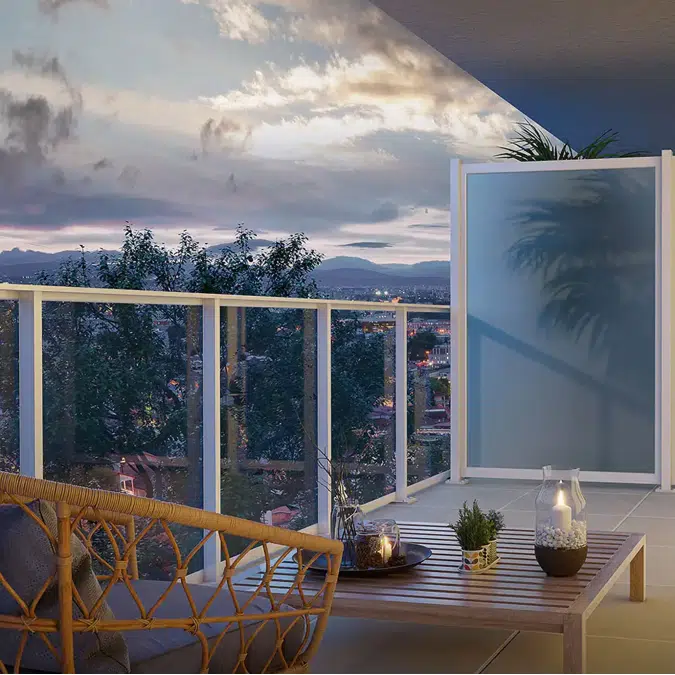 Bravig - séparatif de balcon | cadre en aluminium