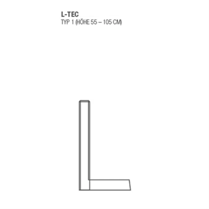 L-Tec - Baulänge 49 cm - Oberfläche Sichtbeton