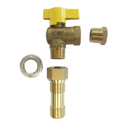 รูปภาพสำหรับ Oatey® Moda™ Gas Supply Box, 1/2" NPT Valve, Test Plug, Adapter, Locknut Kit Only