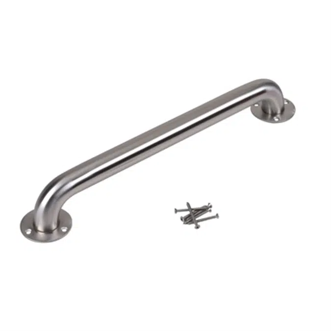 Satin Finish Grab Bars with Exposed Flanges