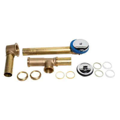 画像 Dearborn Full Kit, Brass Tubular - 17 Ga. Uni-Lift Stopper w/ Chrome Finish Trim Condensate Elbow