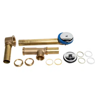 Image for Dearborn Full Kit, Brass Tubular - 17 Ga. Uni-Lift Stopper w/ Chrome Finish Trim Condensate Elbow