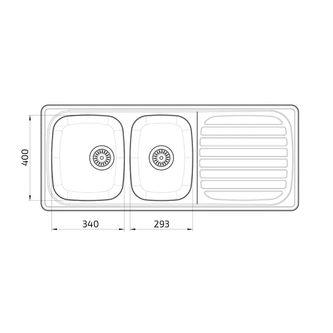 Inset Kitchen Sink ES35 - 120.6 cm