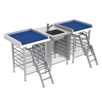 Image for Changing table 327 - Combination 2, washing bench center, 232x80 cm