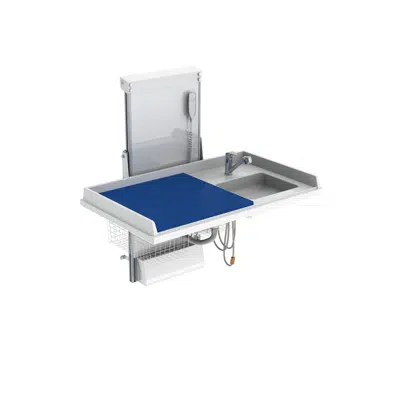 afbeelding voor Changing table 334 laundry sink right - Incl. Mixer tap, 140x80 cm