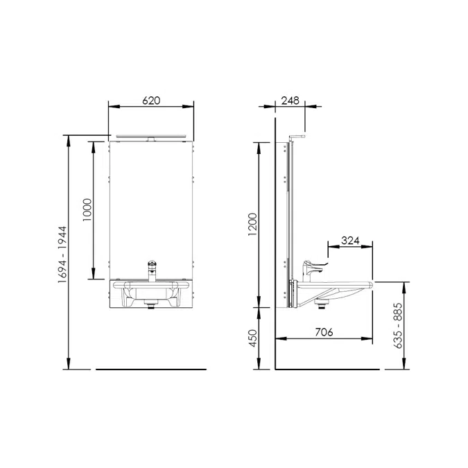 Washtischmodul BASICLINE 433-03