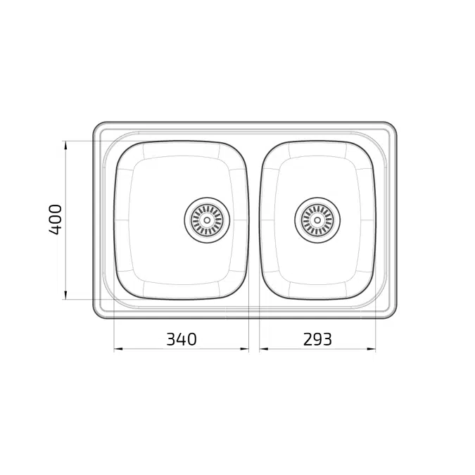 Inset Kitchen Sink ES30 - 76.6 cm