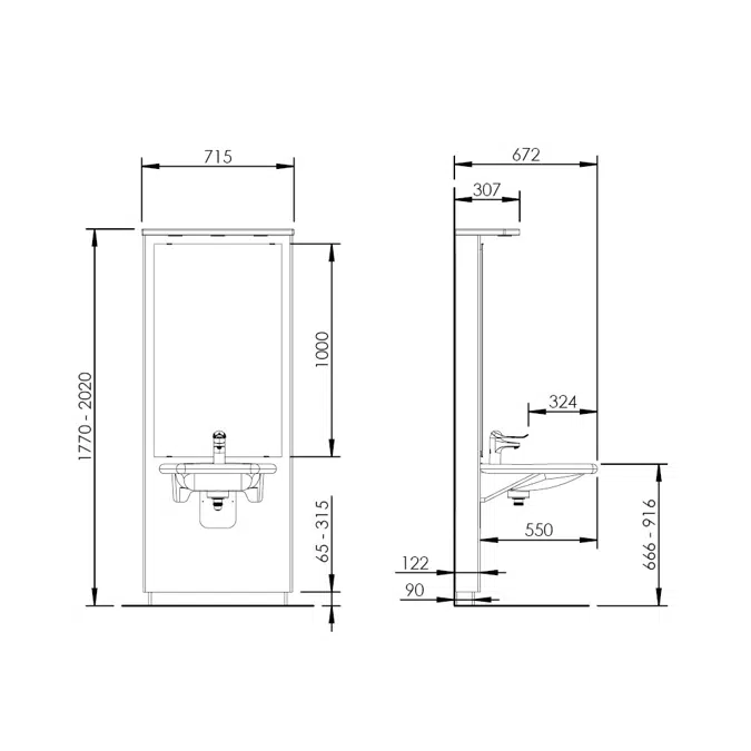 Washtischmodul DESIGNLINE 417-03