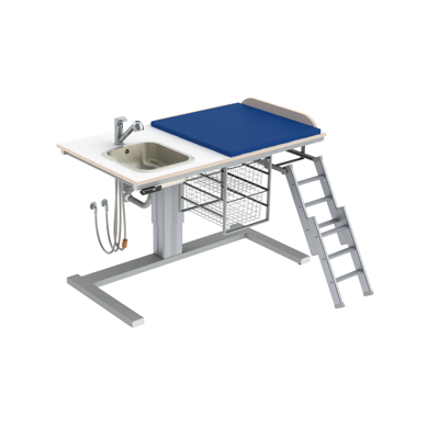 Image for Changing table 332 laundry sink left - Ladder right, 140x80 cm