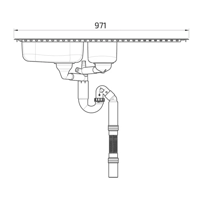 Inset Kitchen Sink ES25 - 97.1 cm