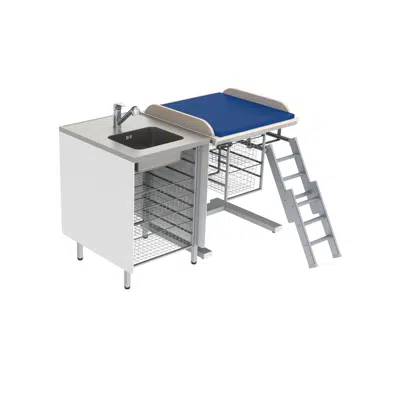 Image for Changing table 332 - Combination 1, washing bench left, 147x80 cm