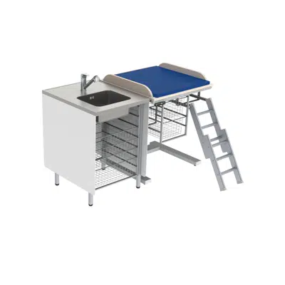 รูปภาพสำหรับ Changing table 332 - Combination 1, washing bench left, 147x80 cm