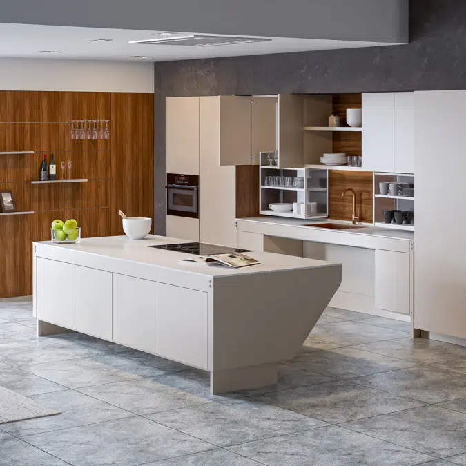 VERTI 840KB - Depth 30.7 cm, White