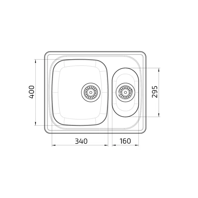 Inset Kitchen Sink ES20 - 61.6 cm