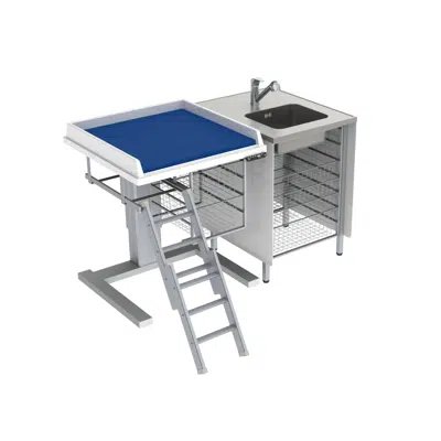 รูปภาพสำหรับ Changing table 333 - Combination 1, washing bench right, 147x80 cm