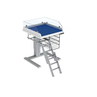 imagen para Changing table 333 - Ladder left, border height 20 cm, 80x80 cm