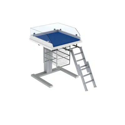 afbeelding voor Changing table 333 - Ladder right, border height 20 cm, 80x80 cm