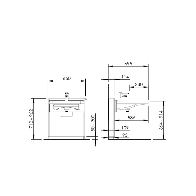 Washtischmodul BASICLINE 415-10