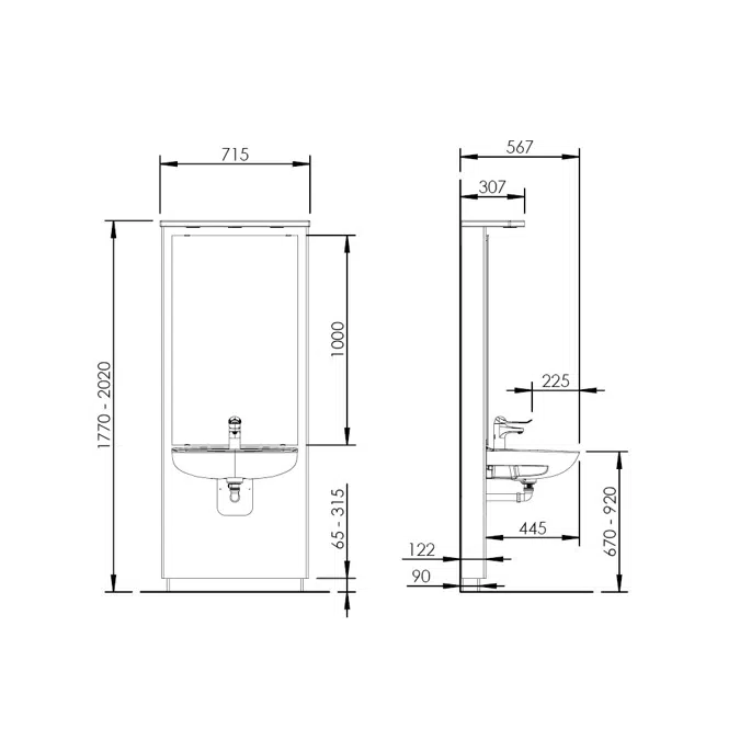 Washtischmodul DESIGNLINE 417-11