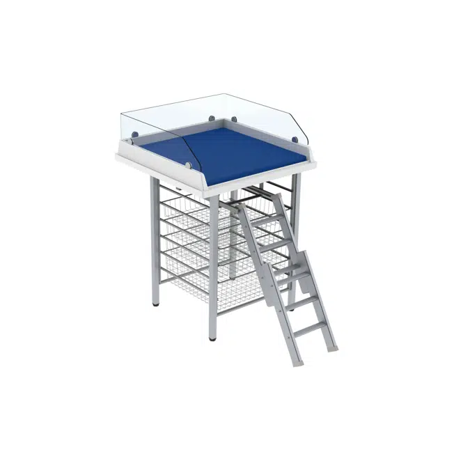 Changing table 327 - Ladder, border height 20 cm, 80x80 cm