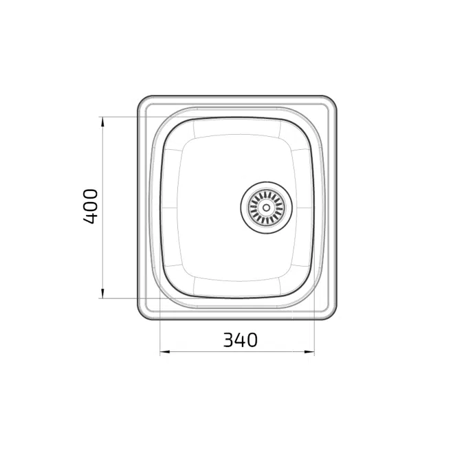 Flache barrierefreie Einbauspüle ES10 - 49,6 cm