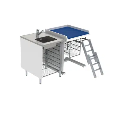 afbeelding voor Changing table 333 - Combination 1, washing bench left, 147x80 cm