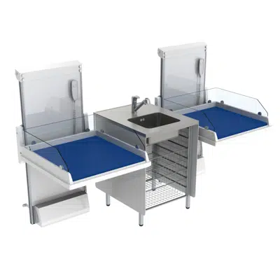 Imagem para Changing table 334 - Combination 2, washing bench center, border height 20 cm, 232x80 cm}