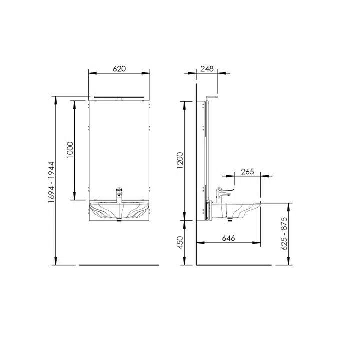 Washtischmodul BASICLINE 433-01