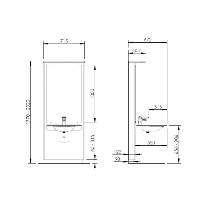 Washtischmodul DESIGNLINE 417-15