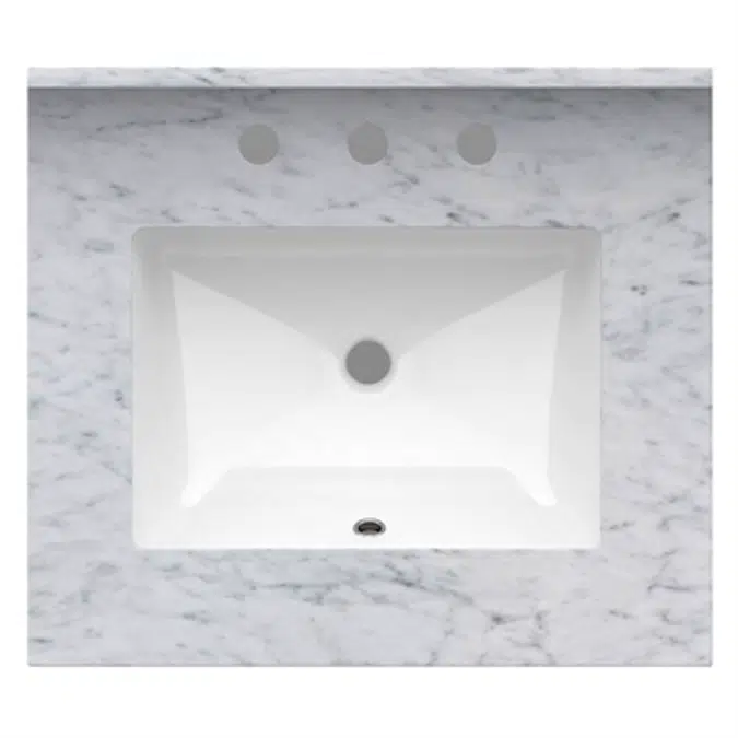 Foremost Carrara White 25in Marble Vanity Top