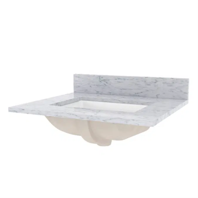 BIM objects - Free download! Foremost Carrara White 25in Marble Vanity ...