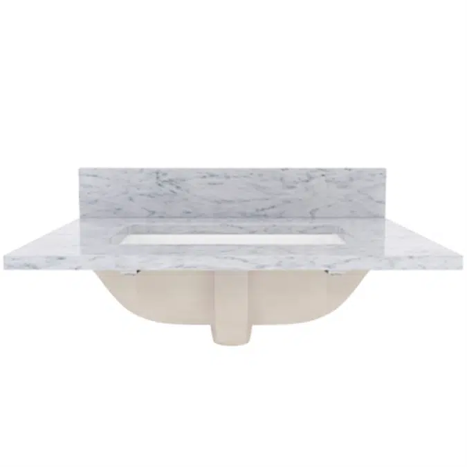 Foremost Carrara White 25in Marble Vanity Top