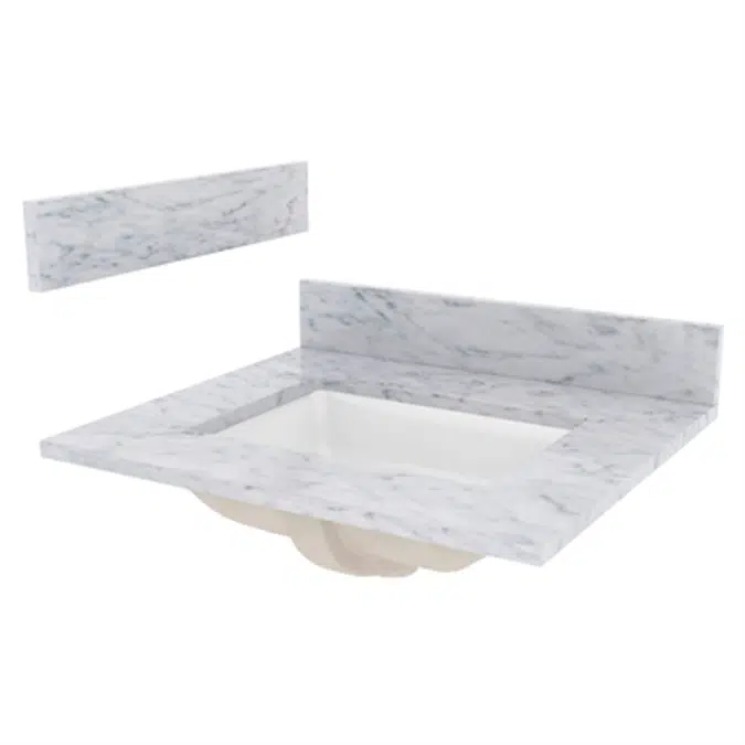 Foremost Carrara White 25in Marble Vanity Top