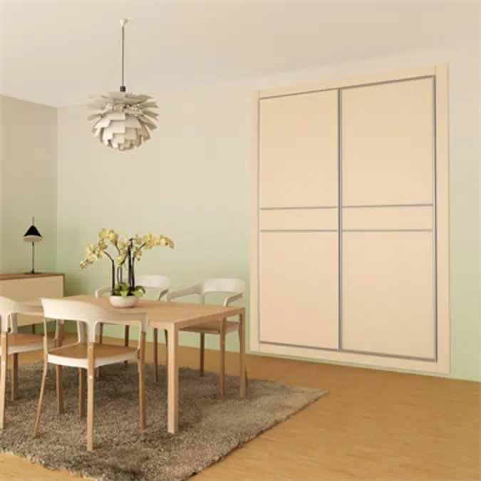 STRUGAL CABINET FRONT Folding Doors (Two-Aluminium Inlays-Leaf)