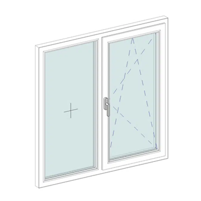 STRUGAL DOMUS + PVC Hinged Window (One-Leaf + Fixed-Leaf)