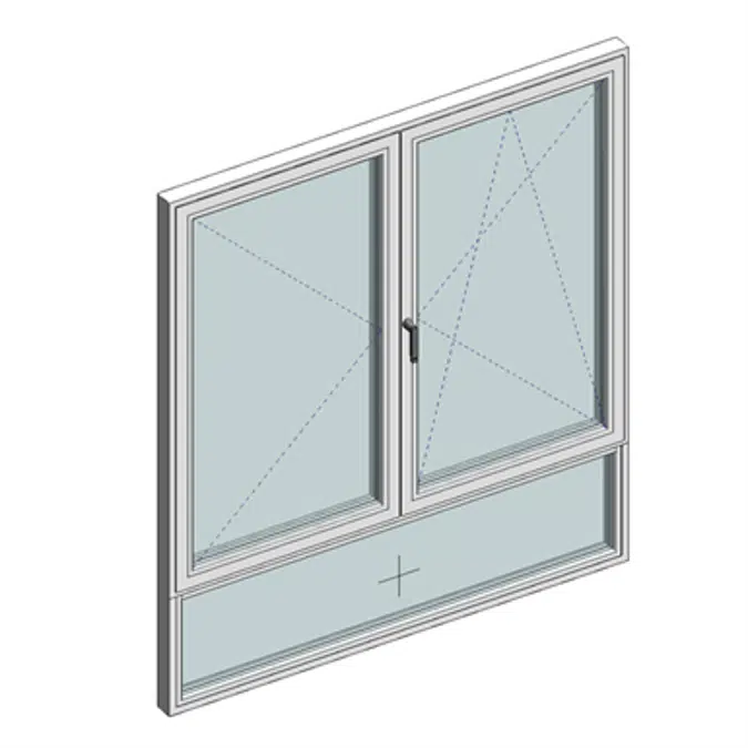 STRUGAL S74RP Window (Two-Leaf+Fixed-Lower)