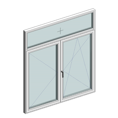 Image for STRUGAL S74RP Window (Two-Leaf+Fixed-Top)
