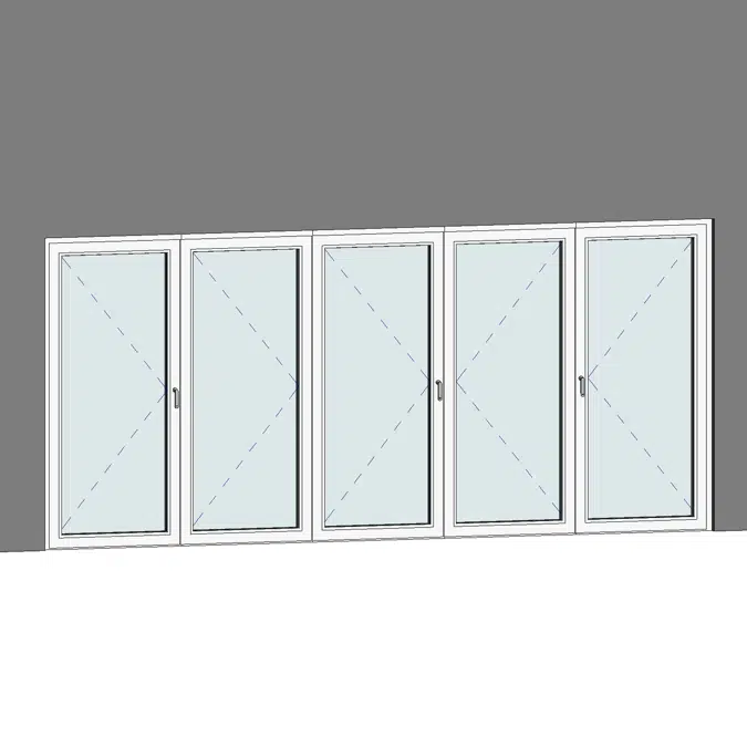 STRUGAL S74RP Window (Five Leaf-Folding)