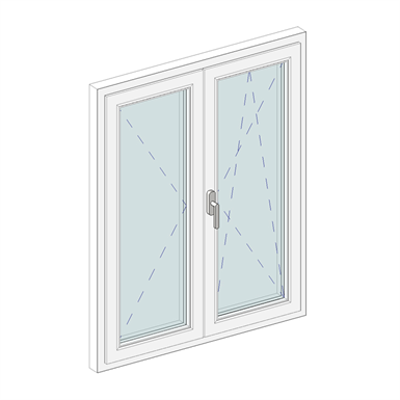 Image for STRUGAL DOMUS + PVC Hinged Window (Two-Leaf)