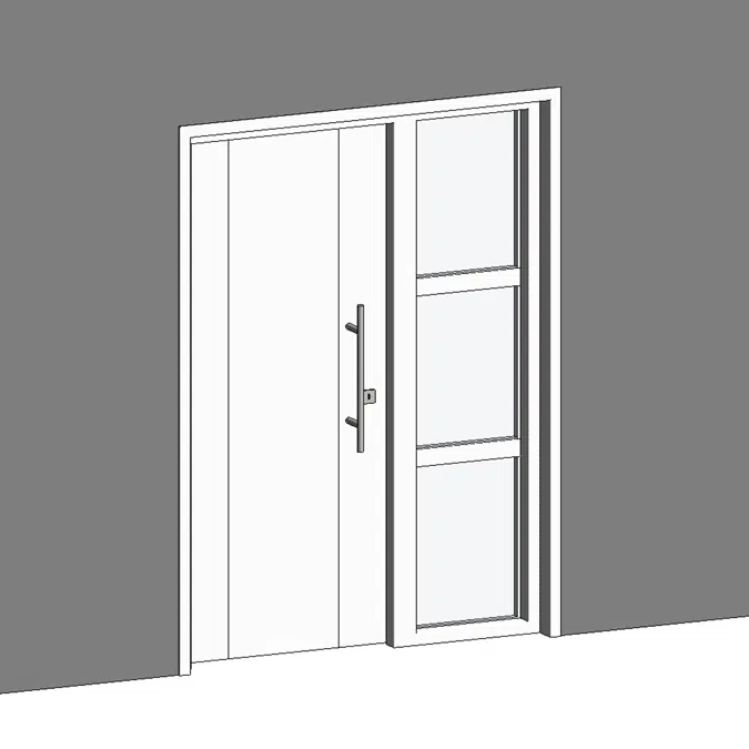 STRUGAL 400 2FV1 Exterior Door + Fixed