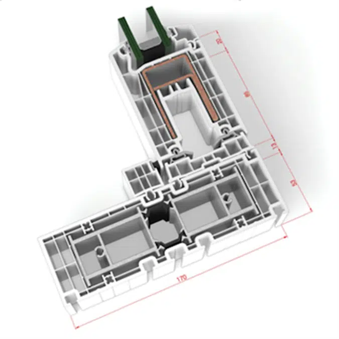 STRUGAL ÁVALON PVC Raisable Window (Two-Leaf)